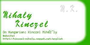 mihaly kinczel business card